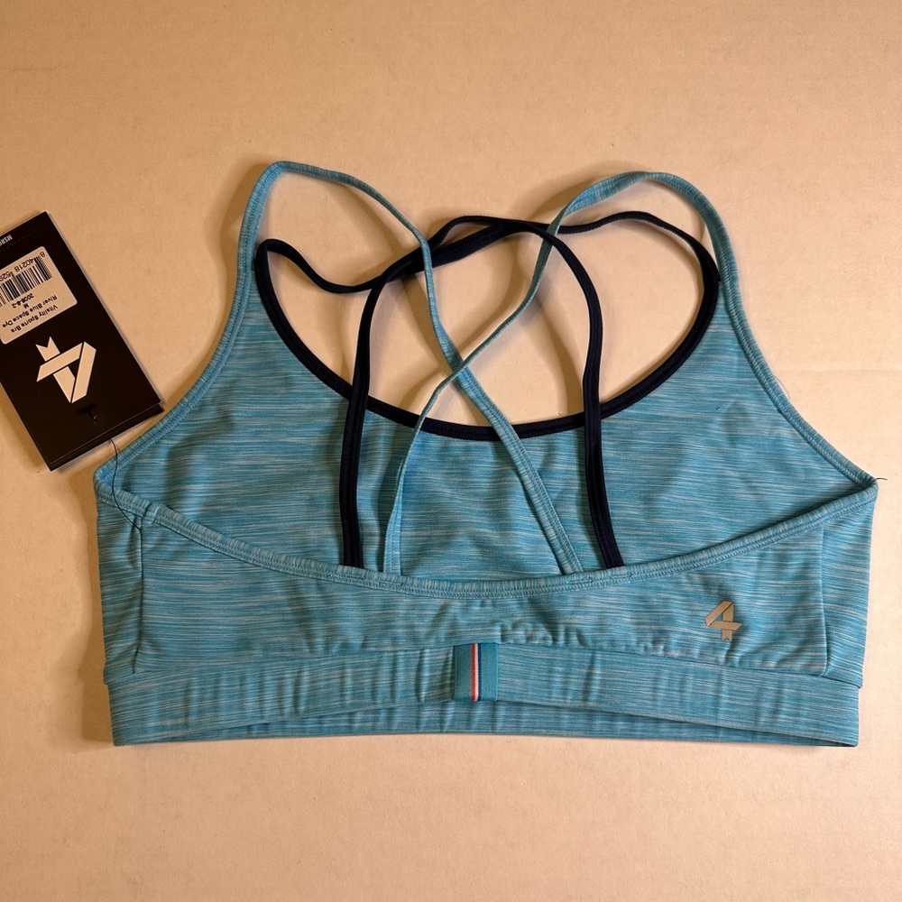 4 laps teal Sports Bra MD - Picture 2 of 4